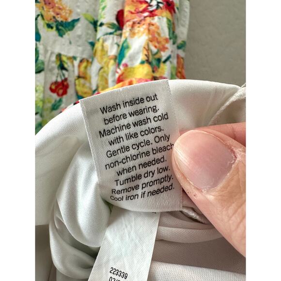 LAUREN CONRAD | Fruit Print Tiered Midi Skirt | Small - Picture 7 of 7